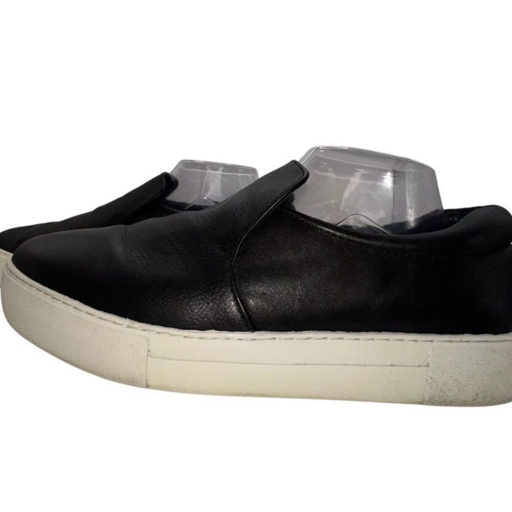 Black Leather Slip-On women’s j slides 11 great shoe